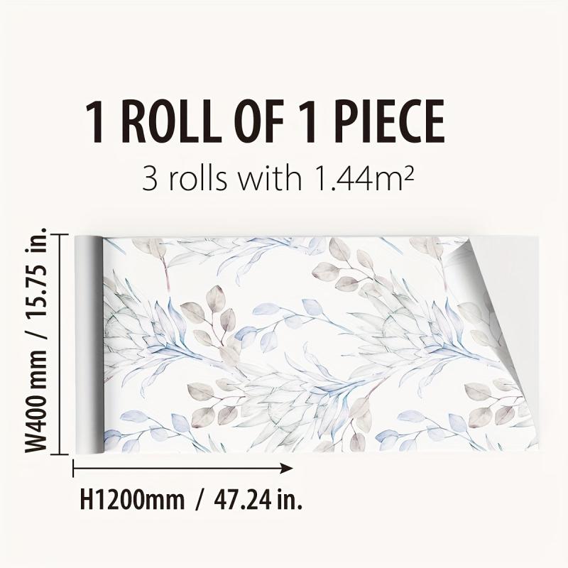 Watercolor Flower Pattern Window Film - Frosted Sticker for Privacy