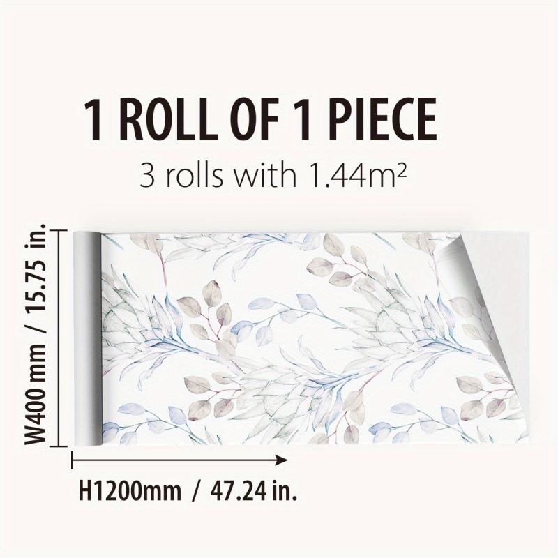 Watercolor Flower Pattern Window Film - Frosted Sticker for Privacy