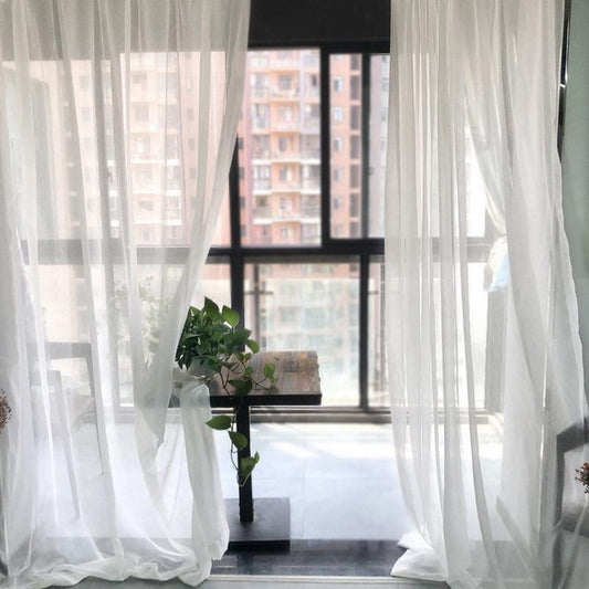 Modern Shining Sheer Curtain Room Divider