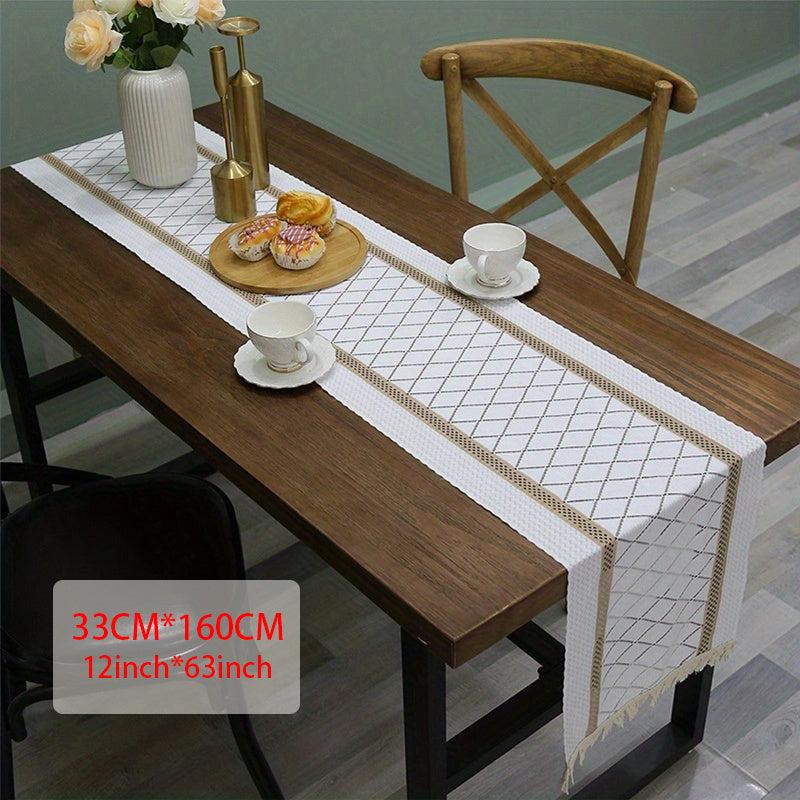 Boho Table Runner with Tassels for Rustic Weddings