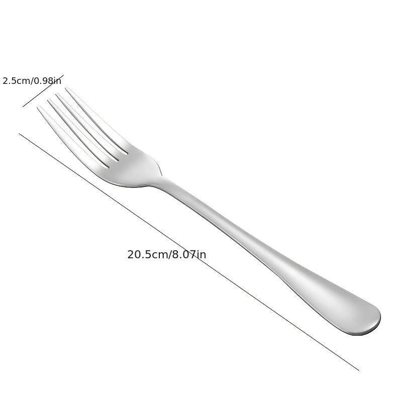 6pcs Stainless Steel Dinner Forks 8 Inches
