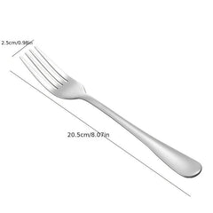 6pcs Stainless Steel Dinner Forks 8 Inches