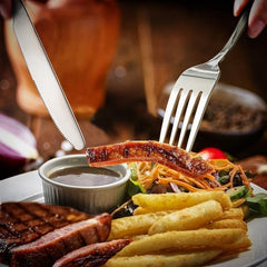 6pcs Stainless Steel Dinner Forks 8 Inches