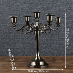 Bronze Candelabra Metal 5 arms Candle Holders