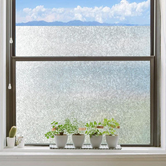 Frosted Retro Privacy Glass Window Film Heat Insulation