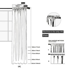 Sheer Wheat Ear Embroidered Curtain for Living Room Bedroom
