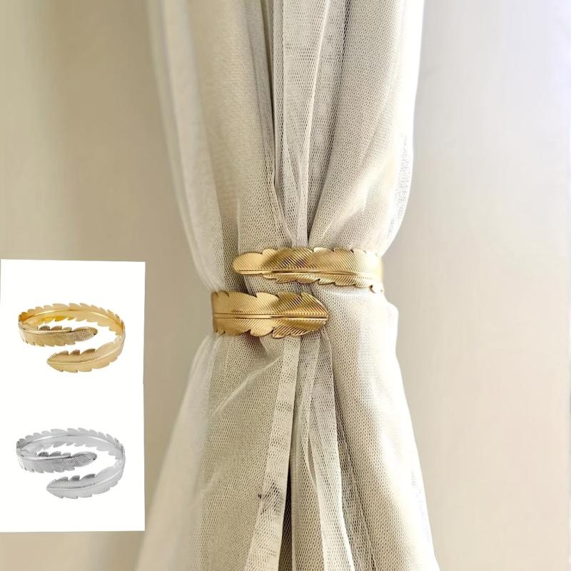 Adjustable Metal Feather Curtain Buckle for Home Decor