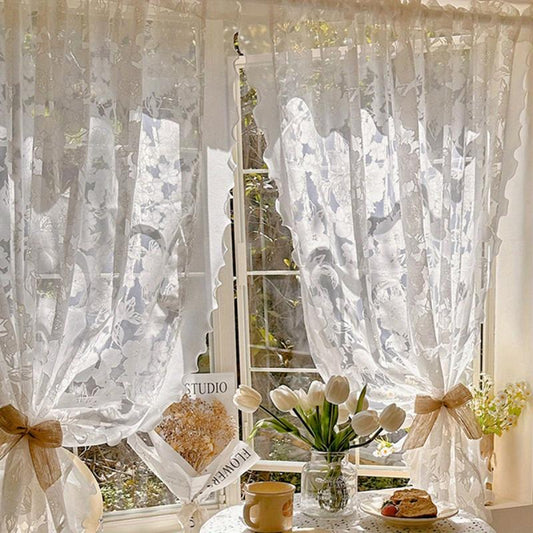 Romantic Rose Sheer Curtain for Bedroom or Living Room
