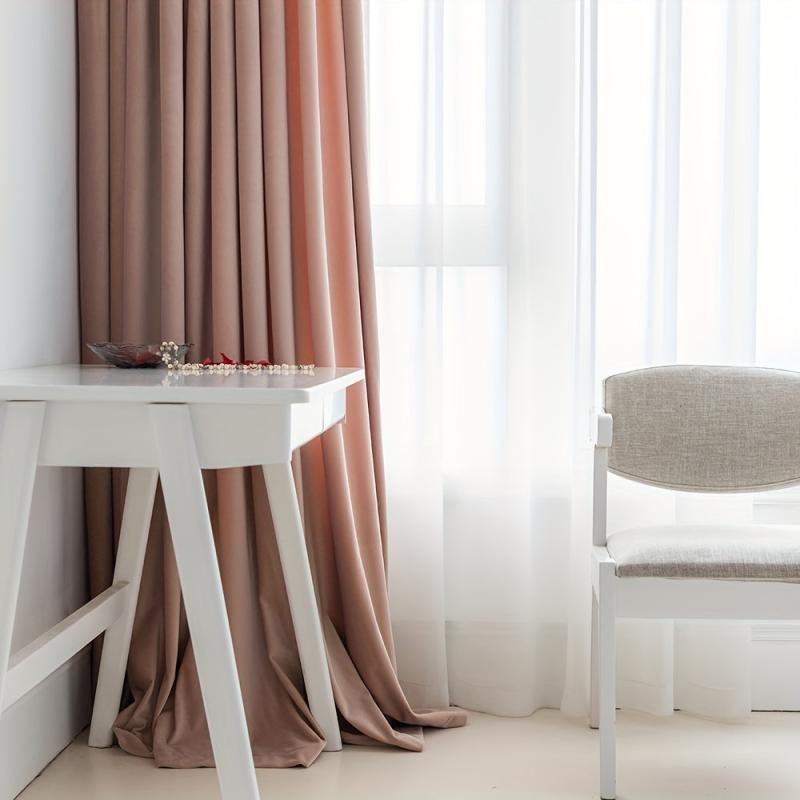 Pink Velvet Curtain Grommet Top Bedroom Office Kitchen Living Room Study Decor