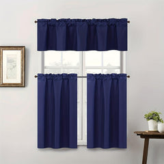 Short Blackout Curtain for Bedroom Kitchen Home Windows