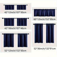 Short Blackout Curtain for Bedroom Kitchen Home Windows