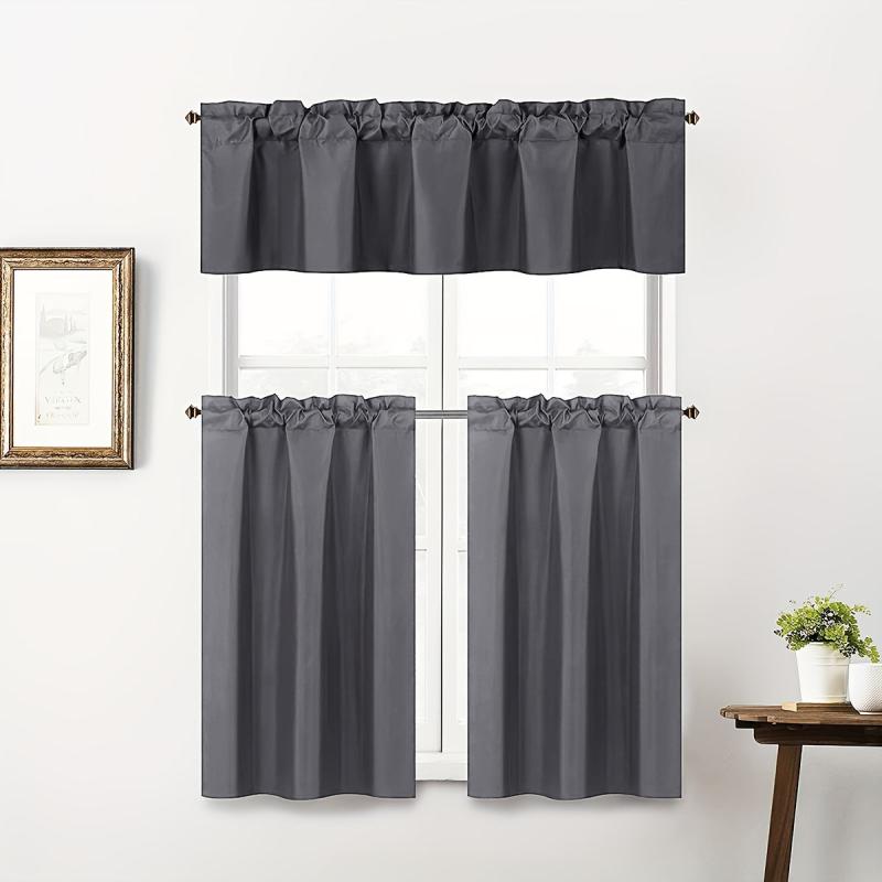 Short Blackout Curtain for Bedroom Kitchen Home Windows