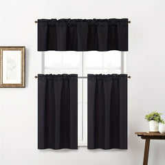 Short Blackout Curtain for Bedroom Kitchen Home Windows