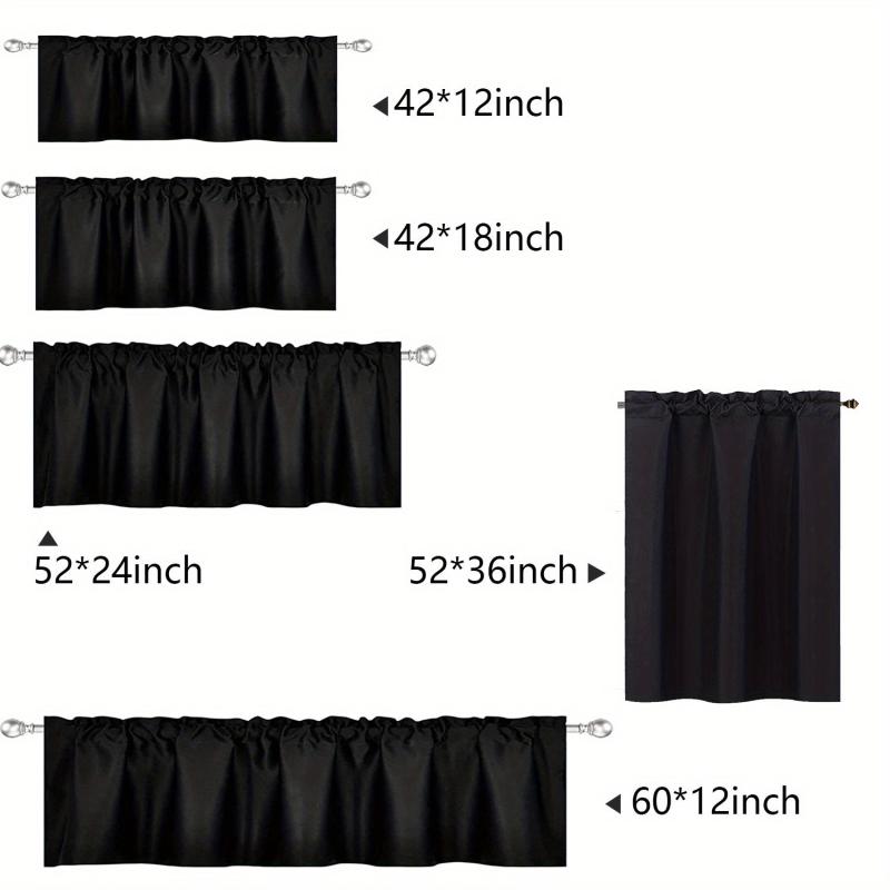 Short Blackout Curtain for Bedroom Kitchen Home Windows