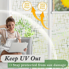 Star Pattern Glass Window Sticker Privacy UV Protection Window Film
