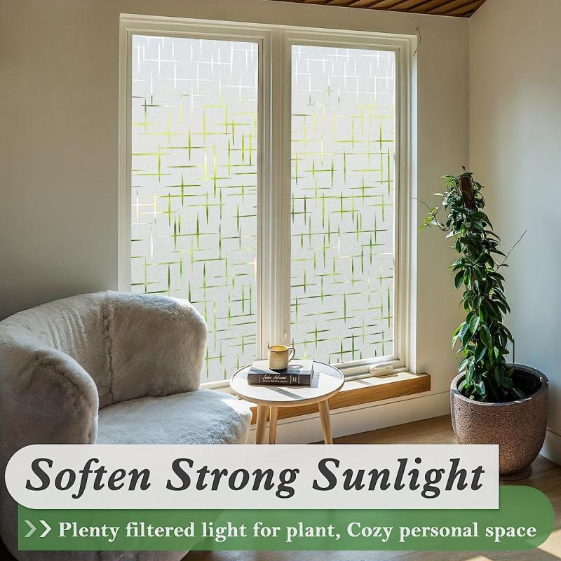 Star Pattern Glass Window Sticker Privacy UV Protection Window Film
