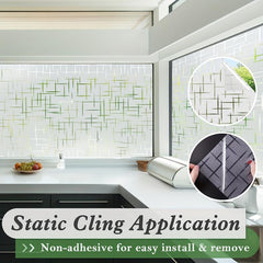 Star Pattern Glass Window Sticker Privacy UV Protection Window Film
