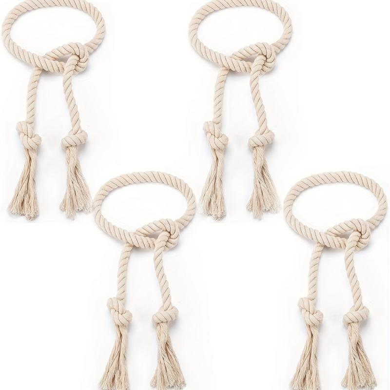 2pcs Cotton Curtain Tiebacks, Farmhouse Style Curtain Rope for Curtains