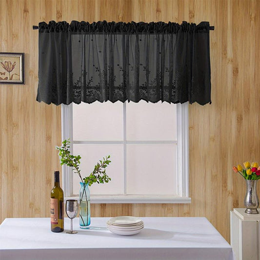 Pastoral Floral Curtain for Kitchen Bedroom Balcony Cafe Living Room