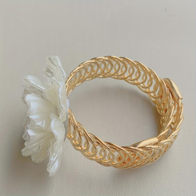 Metal Flower Pattern Curtain Tieback - Curtain Holdback