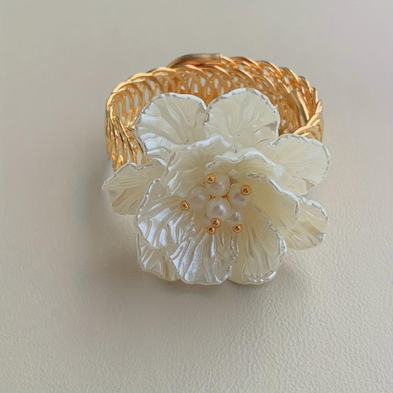 Metal Flower Pattern Curtain Tieback - Curtain Holdback