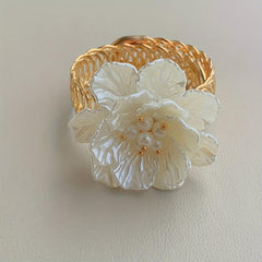 Metal Flower Pattern Curtain Tieback - Curtain Holdback