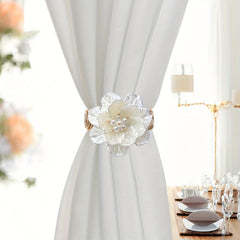 Metal Flower Pattern Curtain Tieback - Curtain Holdback