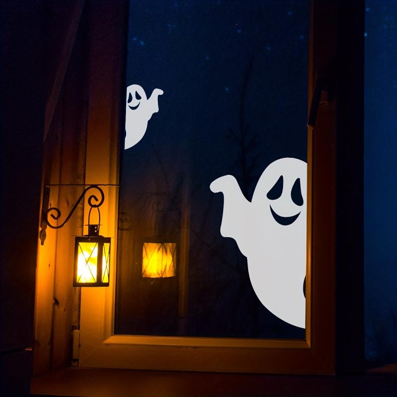Moisture Proof Ghost Window Sticker Halloween Decor 9x5 9 Inches