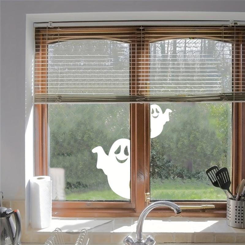 Moisture Proof Ghost Window Sticker Halloween Decor 9x5 9 Inches