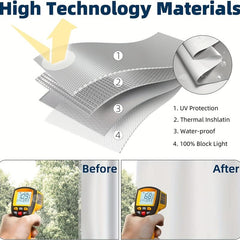1pc Blackout Curtain Room Darkening Light Blocking Portable Window Shade