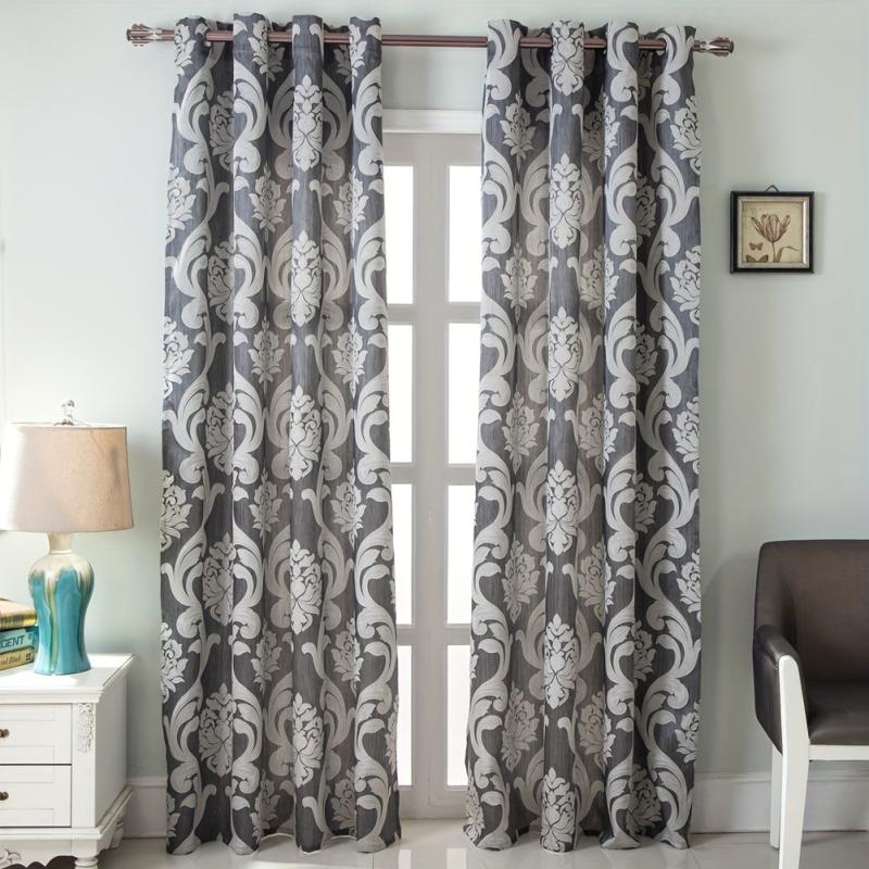 Retro Jacquard Blackout Curtains Set