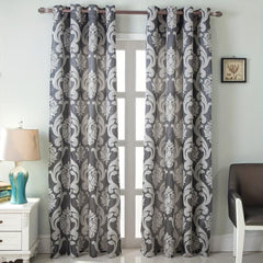 Retro Jacquard Blackout Curtains Set