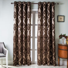 Retro Jacquard Blackout Curtains Set