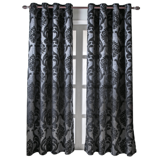 Retro Jacquard Blackout Curtains Set