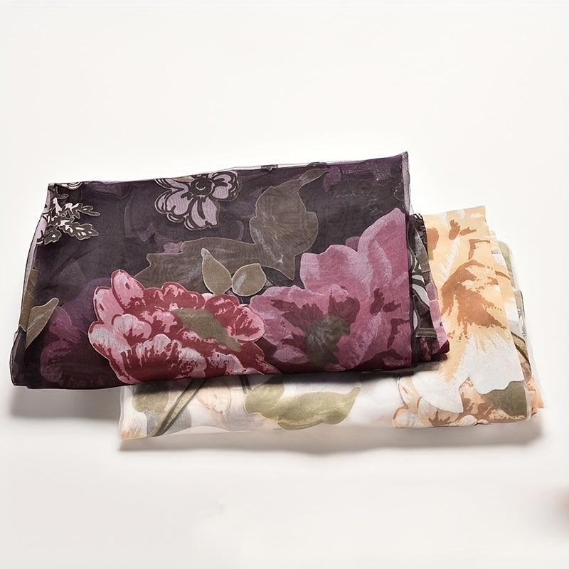 Peony Pattern Curtain Valance for Home Decor