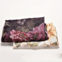 Peony Pattern Curtain Valance for Home Decor