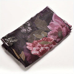 Peony Pattern Curtain Valance for Home Decor