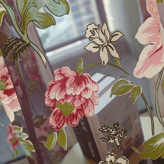 Peony Pattern Curtain Valance for Home Decor