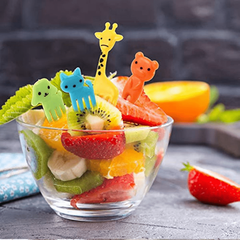 24 Piece Sandwich Cutter Fruit Fork Food Pick Vegetable Biscuit Cutter