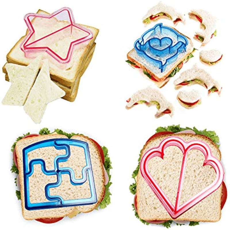 24 Piece Sandwich Cutter Fruit Fork Food Pick Vegetable Biscuit Cutter