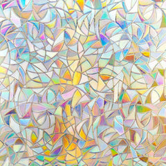 Rainbow Privacy Film Clings - Decorative 3D Vinyl Stained Glass Decals