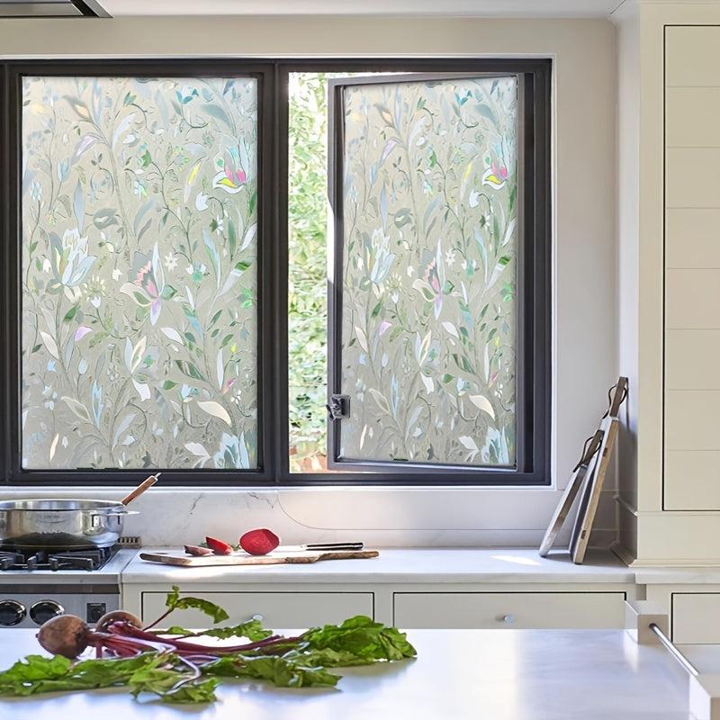 3D Stained Glass Window Film Decorative Privacy Covering
