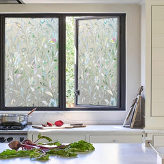 3D Stained Glass Window Film Decorative Privacy Covering