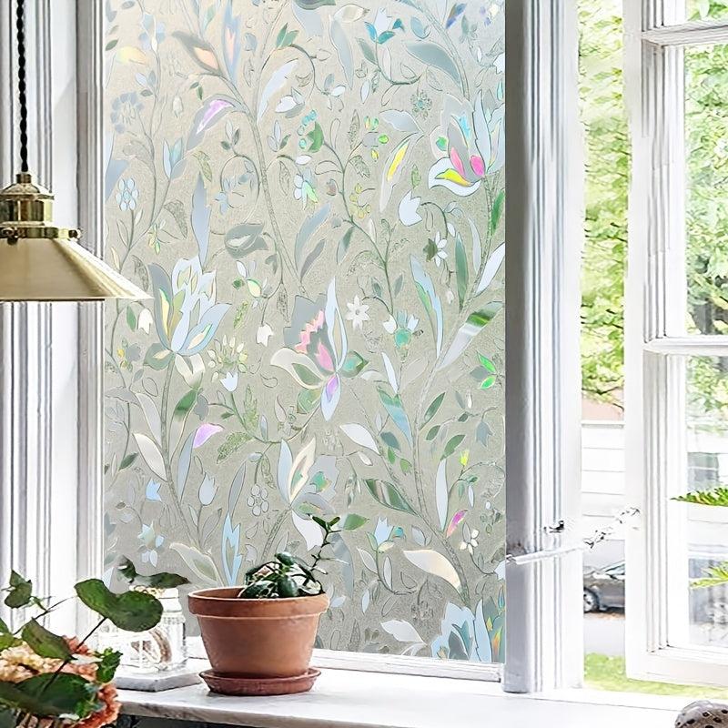 3D Stained Glass Window Film Decorative Privacy Covering