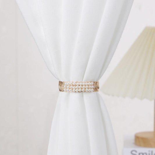 1pc Pearl Curtain Tieback Home Decor Accessory