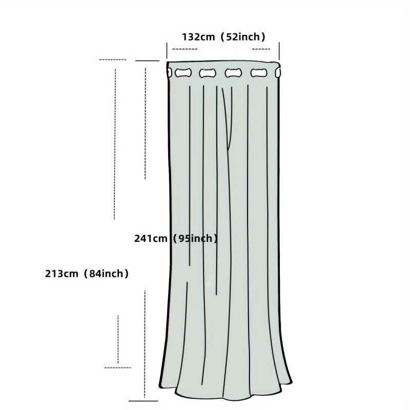 Blackout Curtain Heat Insulation Grommet Top Curtain