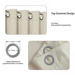 Blackout Curtain Heat Insulation Grommet Top Curtain