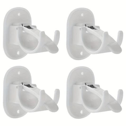 Adhesive Curtain Rod Brackets - No Drilling, 1.52-4.32 cm Rod Holder