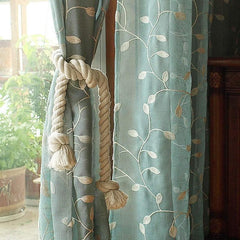 8pcs Natural Cotton Curtain Ties Cream Style Curtain Holdback For Bedroom