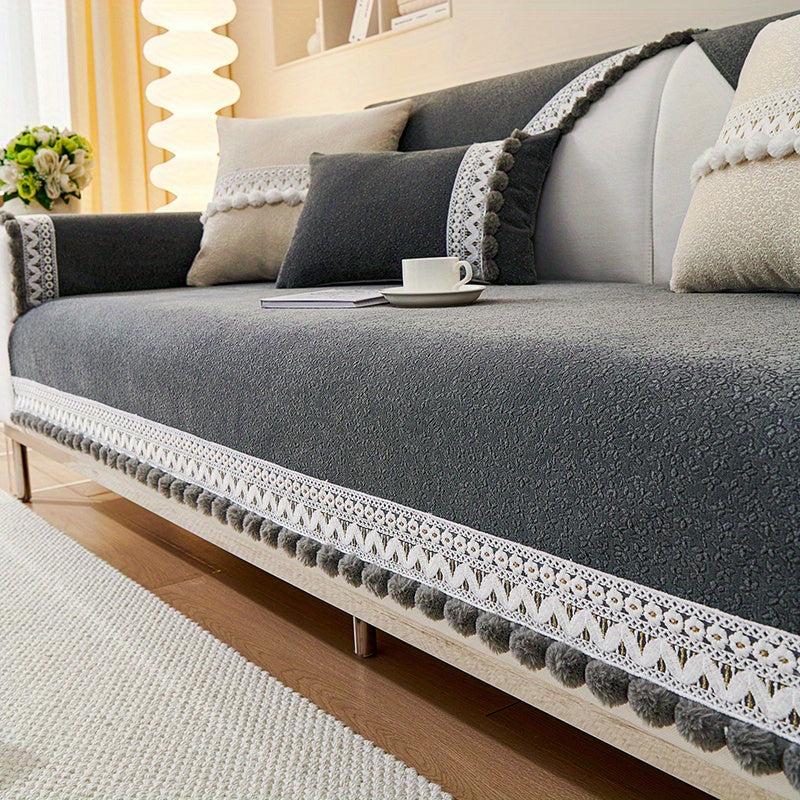 Pastoral Flower Sofa Slipcover Universal Couch Cover Non Slip